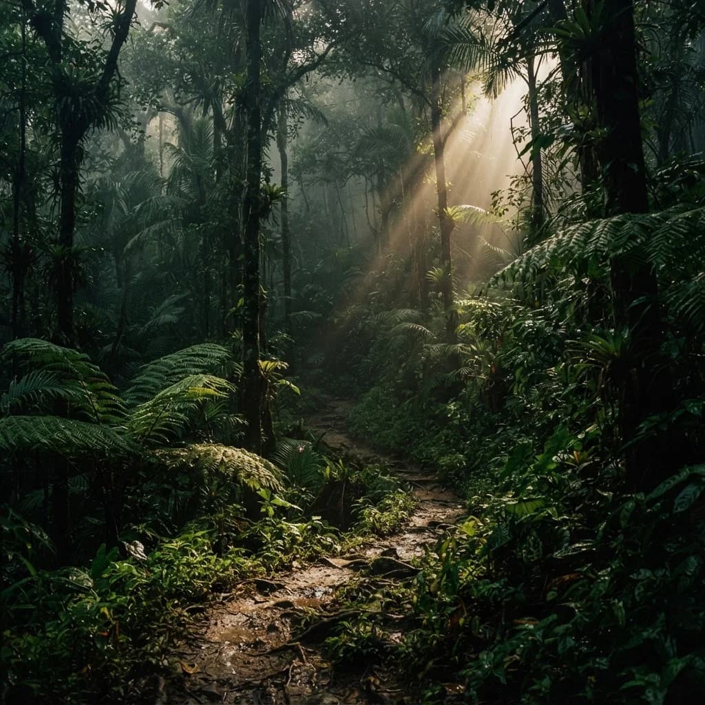 A rainforest that starts at the sand